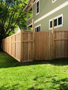 Rochester fence company residential fencing contractors Minnesota wood fencing cedar western red cedar treated pine white red yellow CCA  ACQ2 incense fir 2x4 1x6 2" x 4"  1" x 6"  nails stain solid privacy picket scalloped board on board shadow box pickets rails posts installation panels post caps modern horizontal backyard front yard ranch gate garden diy split rail house lattice old rustic vertical metal post picket dog ear contemporary custom